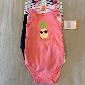 Set of Tropical/Hawaiian Sleeveless Bodysuits